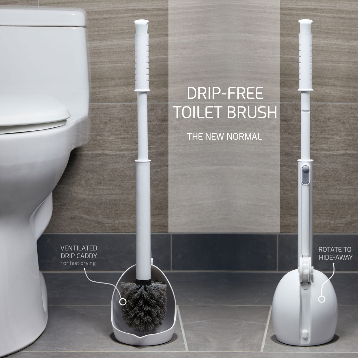 Drip-Free Toilet Brush and Holder – ELYPRO