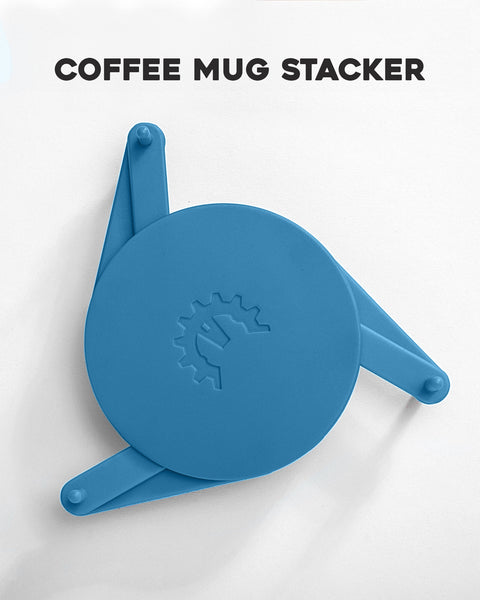 Coffee Mug Stacker Blue Cup Holder